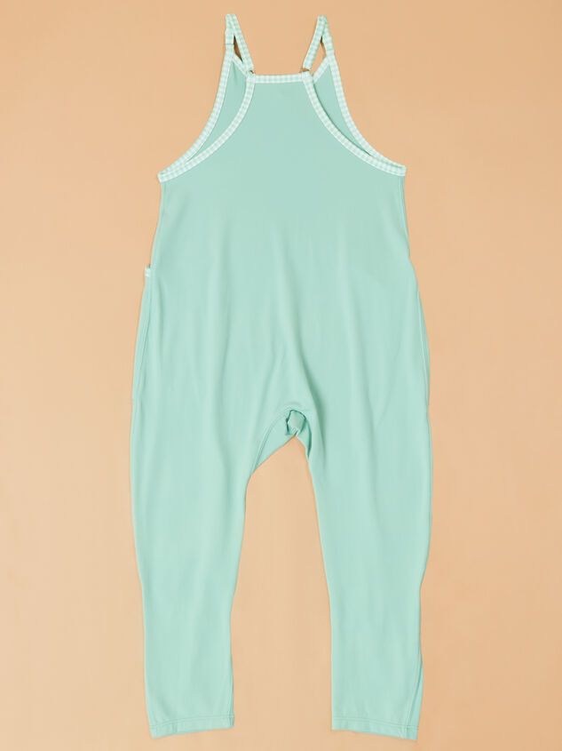 Hang Tough Gingham Trim Jumpsuit Detail 5 - AS Kids