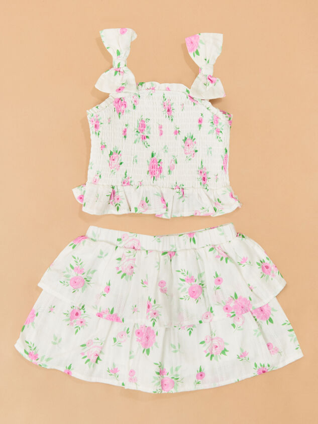 Lani Floral Top and Skort Set Detail 3 - ALTAR'D STATE KIDS