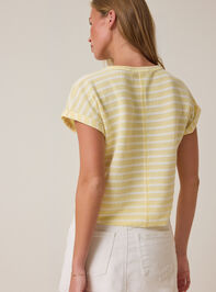 Hattie Stripe Roll Sleeve Crew Detail 4 - AS Kids