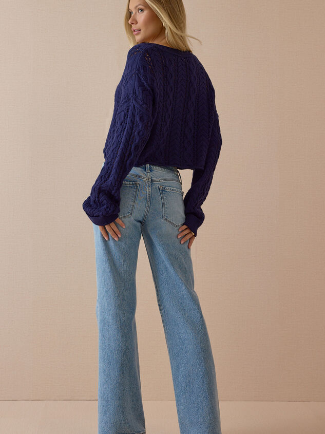 Stormie Textured Henley Sweater Detail 6 - AS Kids