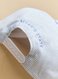 Striped Pray Trucker Hat Detail 4 - AS Kids