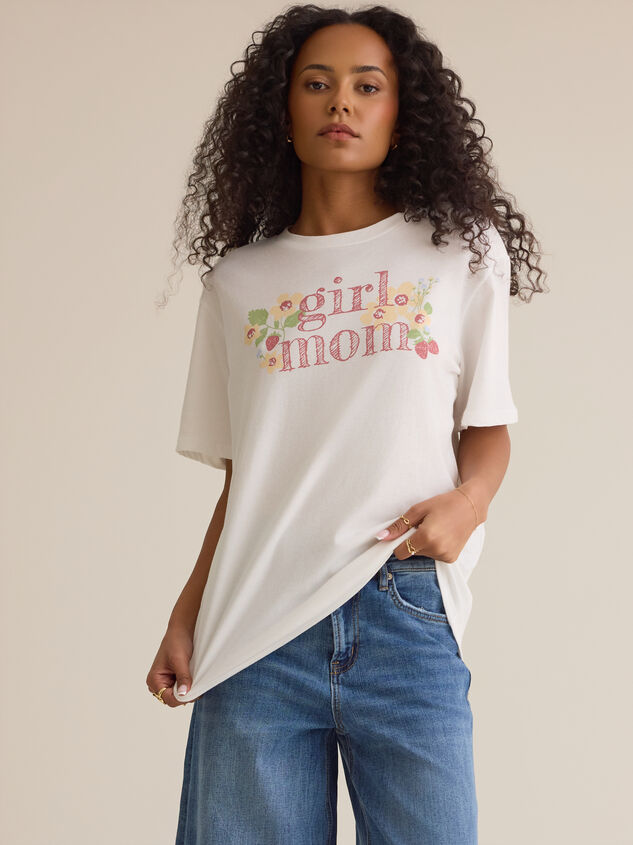 Girl Mom Floral Tee Detail 2 - ALTAR'D STATE KIDS