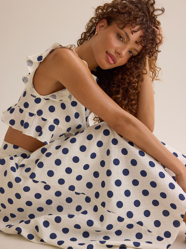 Billie Polka Dot Linen Top - AS Kids