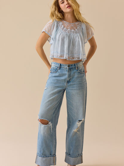 Sabrina Lace Babydoll Top - ALTAR'D STATE KIDS