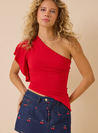 Jolene One Shoulder Ruffle Top - ALTAR'D STATE KIDS