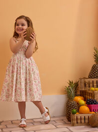 Thea Smocked Floral Toddler Dress Detail 4 - ALTAR'D STATE KIDS