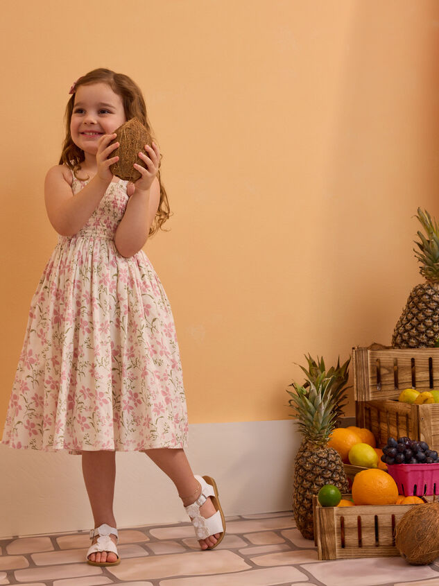 Thea Smocked Floral Toddler Dress Detail 4 - ALTAR'D STATE KIDS