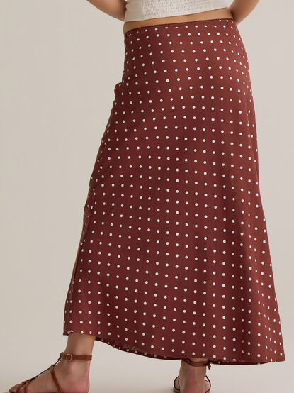 Elodie Polka Dot Linen Maxi Skirt - AS Kids