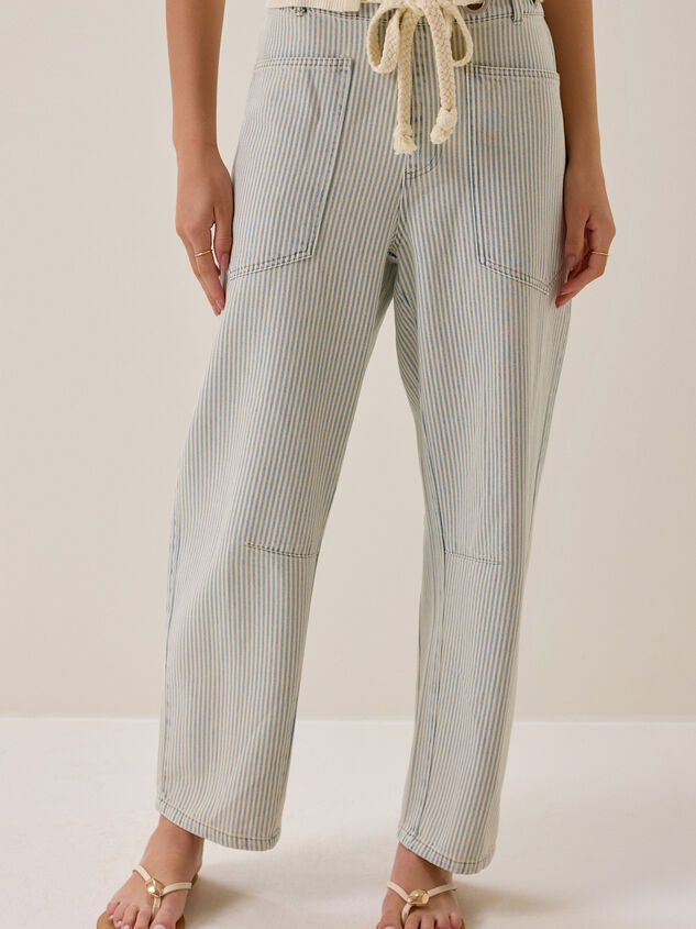 Laine Striped Barrel Jeans Detail 3 - AS Kids