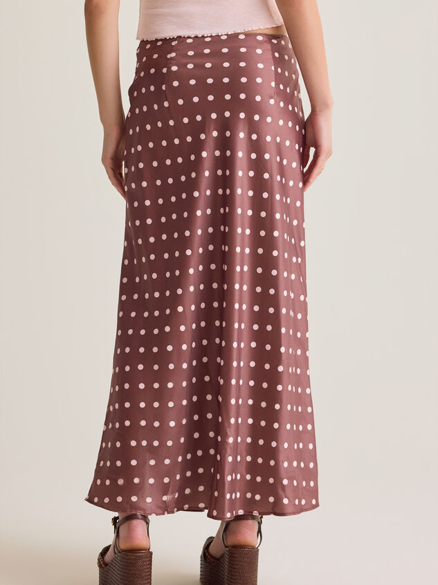 Rowan Polka Dot Satin Midi Skirt Detail 5 - AS Kids