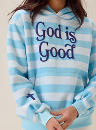 God Is Good Stripe Hoodie Detail 2 - AS Kids