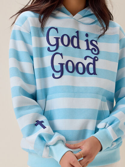 God Is Good Stripe Hoodie - AS Kids