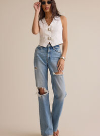 Indie Denim Buckle Front Vest Detail 2 - ALTAR'D STATE KIDS