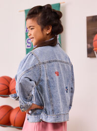 Autumn Floral Jean Jacket Detail 6 - AS Kids