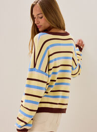 Sarai Stripe Button Up Cardigan Detail 4 - AS Kids