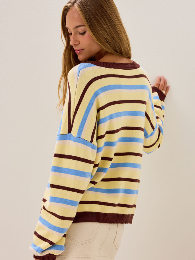 Sarai Stripe Button Up Cardigan Detail 4 - AS Kids