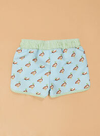 Dexter Duck Swim Trunks by Mudpie Detail 3 - AS Kids