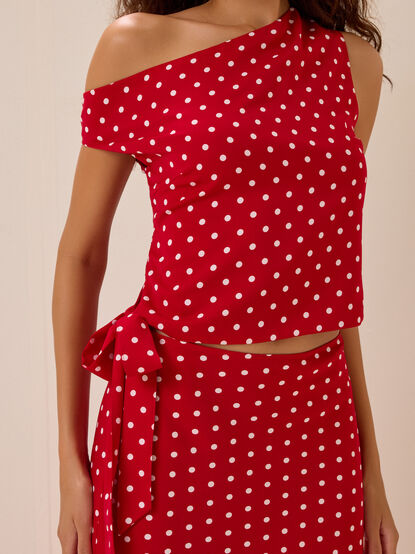 Jaycee Asymmetrical Dot Top - AS Kids