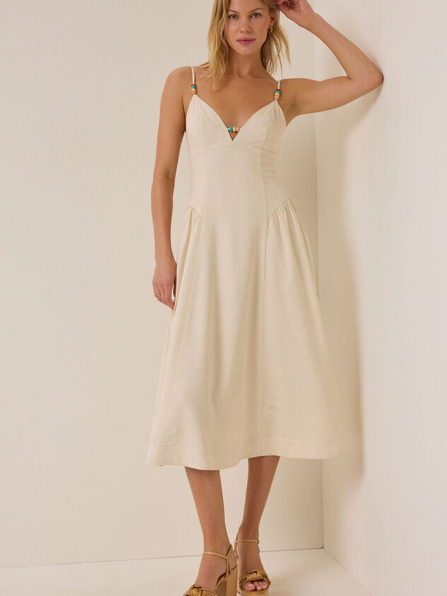 Sirena Beaded Linen Dress - AS Kids