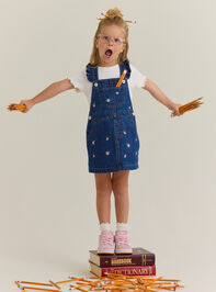 Phoebe Embroidered Overall Toddler Dress - AS Kids