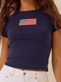 USA Embroidered Baby Tee Detail 2 - AS Kids