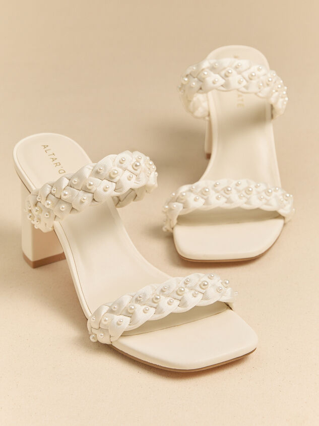 Carla Braided Pearl Heels Detail 2 - ALTAR'D STATE KIDS