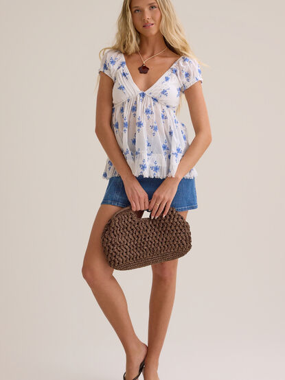 Lacey Embroidered Babydoll Top - ALTAR'D STATE KIDS