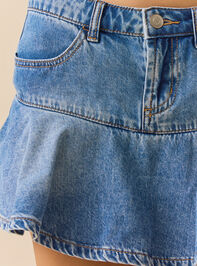 Virella Ruffle Denim Mini Skort Detail 3 - ALTAR'D STATE KIDS