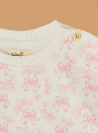 Ava Bow Toile Pullover Detail 2 - ALTAR'D STATE KIDS