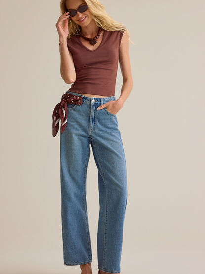 Hailey High Rise Barrel Jeans - AS Kids