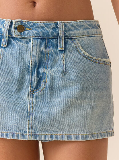 Taytum Low Rise Denim Mini Skort - ALTAR'D STATE KIDS