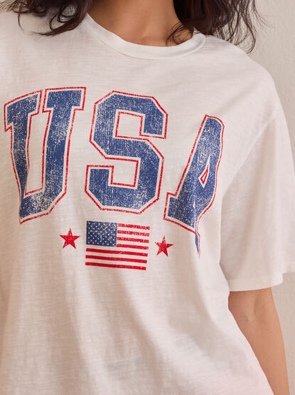 USA Flag Oversized Tee - AS Kids
