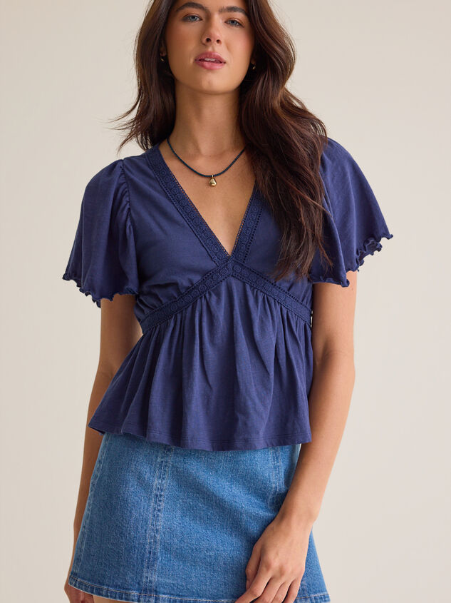Nia Crochet Babydoll Tee - AS Kids