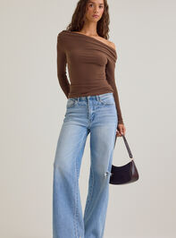 Rhea Asymmetrical Fitted Knit Top Detail 3 - AS Kids