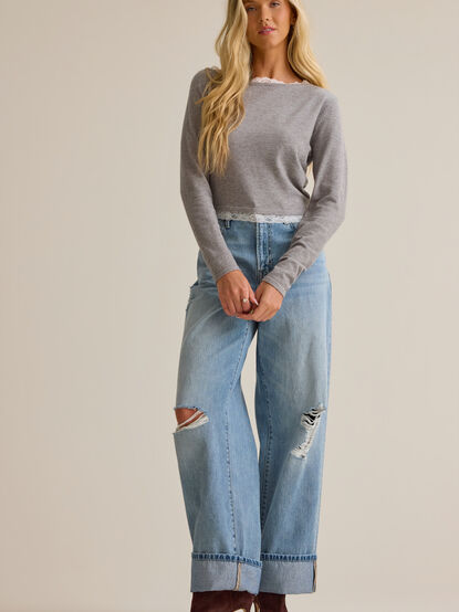 Karsyn Lace Trim Sweater - AS Kids