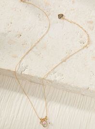 18K Gold Dipped Dainty Floral Necklace Detail 2 - ALTAR'D STATE KIDS