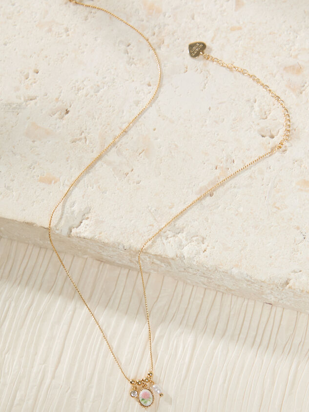 18K Gold Dipped Dainty Floral Necklace Detail 2 - ALTAR'D STATE KIDS