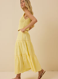 Ada Pointelle Pearl Button Sleeveless Cardigan Detail 5 - ALTAR'D STATE KIDS