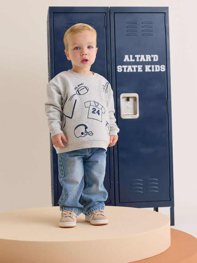 "It's Good!" Field Goal Sweatshirt Detail 4 - AS Kids