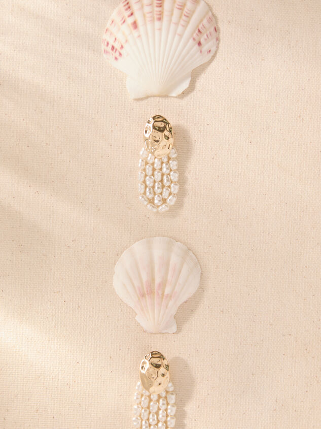 Emery Pearl Draped Earrings Detail 2 - AS Kids