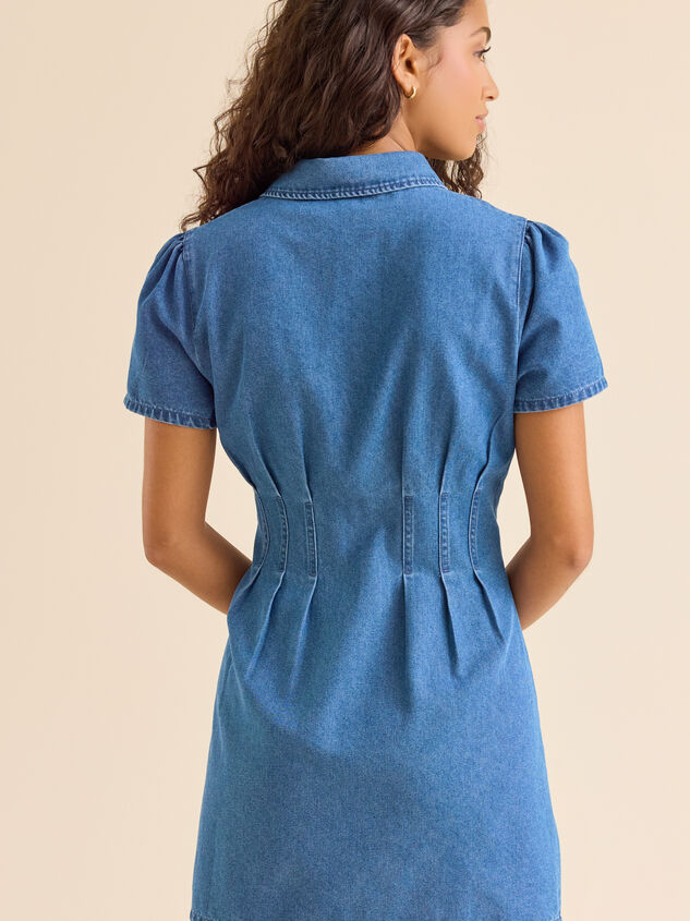 Zoe Denim Mini Dress Detail 5 - ALTAR'D STATE KIDS