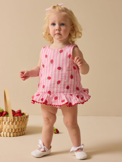 Strawberry Stripe Top with Hat - ALTAR'D STATE KIDS