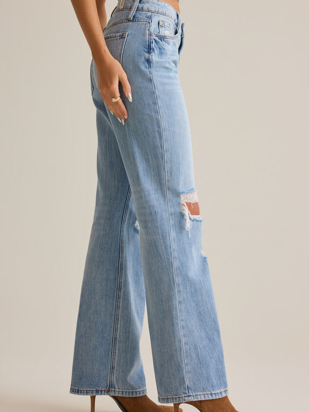 Olivia High Rise Straight Leg Jeans Detail 3 - AS Kids