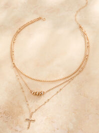 Layered Box Chain Cross Necklace - ALTAR'D STATE KIDS