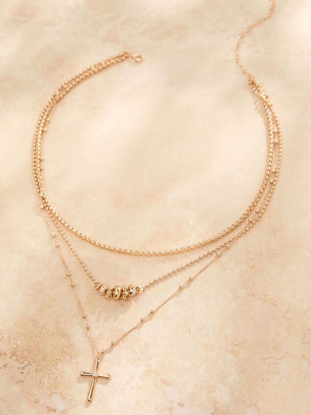 Layered Box Chain Cross Necklace - ALTAR'D STATE KIDS