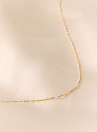 Kendall Blue Dot Necklace Detail 2 - ALTAR'D STATE KIDS