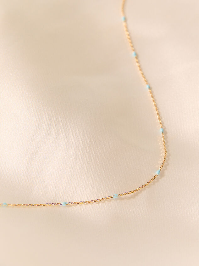 Kendall Blue Dot Necklace Detail 2 - ALTAR'D STATE KIDS