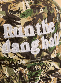 Run The Dang Ball Camo Hat Detail 2 - AS Kids