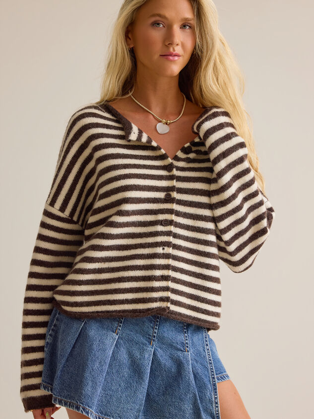 Madeline Striped Cardigan Detail 4 - AS Kids
