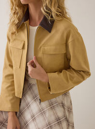 Sarah Suede Collar Trucker Jacket Detail 3 - AS Kids